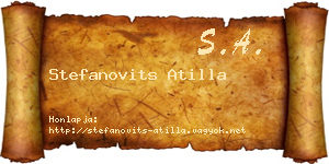 Stefanovits Atilla névjegykártya